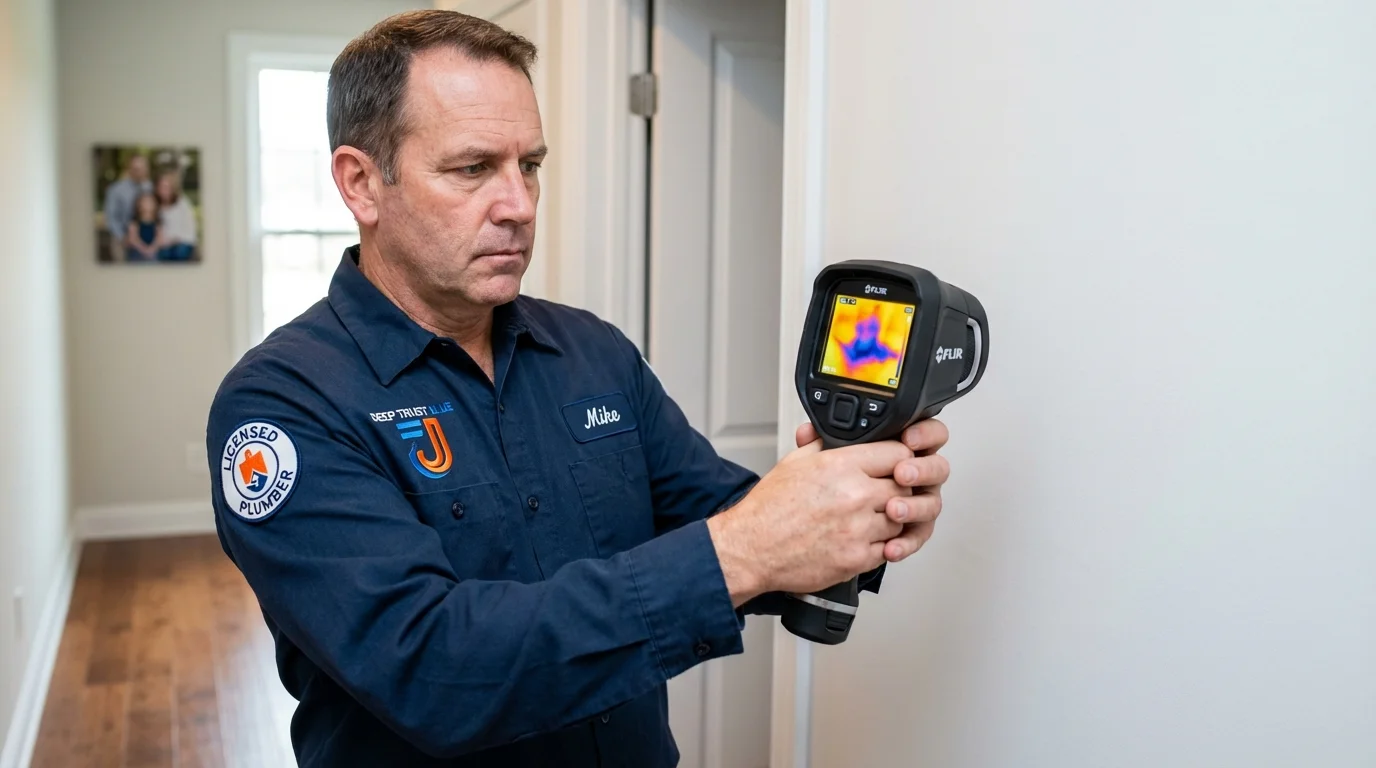 Thermal imaging leak detection by Johns Plumbing LLC in Merkel